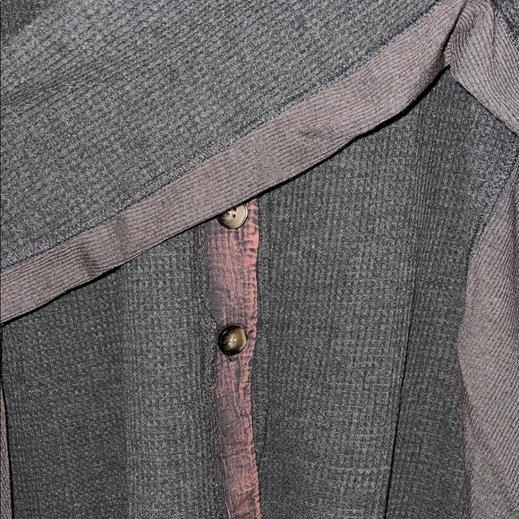 Urban Daisy Boutique Shacket Slouchy Oversized NWT Grunge Western Waffle Momcore - Picture 4 of 7